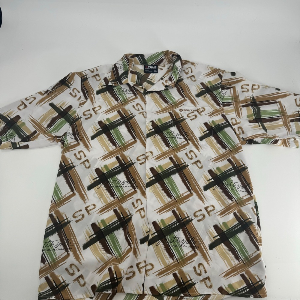 Southpole Authentic Collection Shirt XL Button Down Short‎ Sleeve Pattern